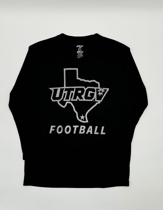 YOUTH UTRGV-TX Football Long Sleeve - Black
