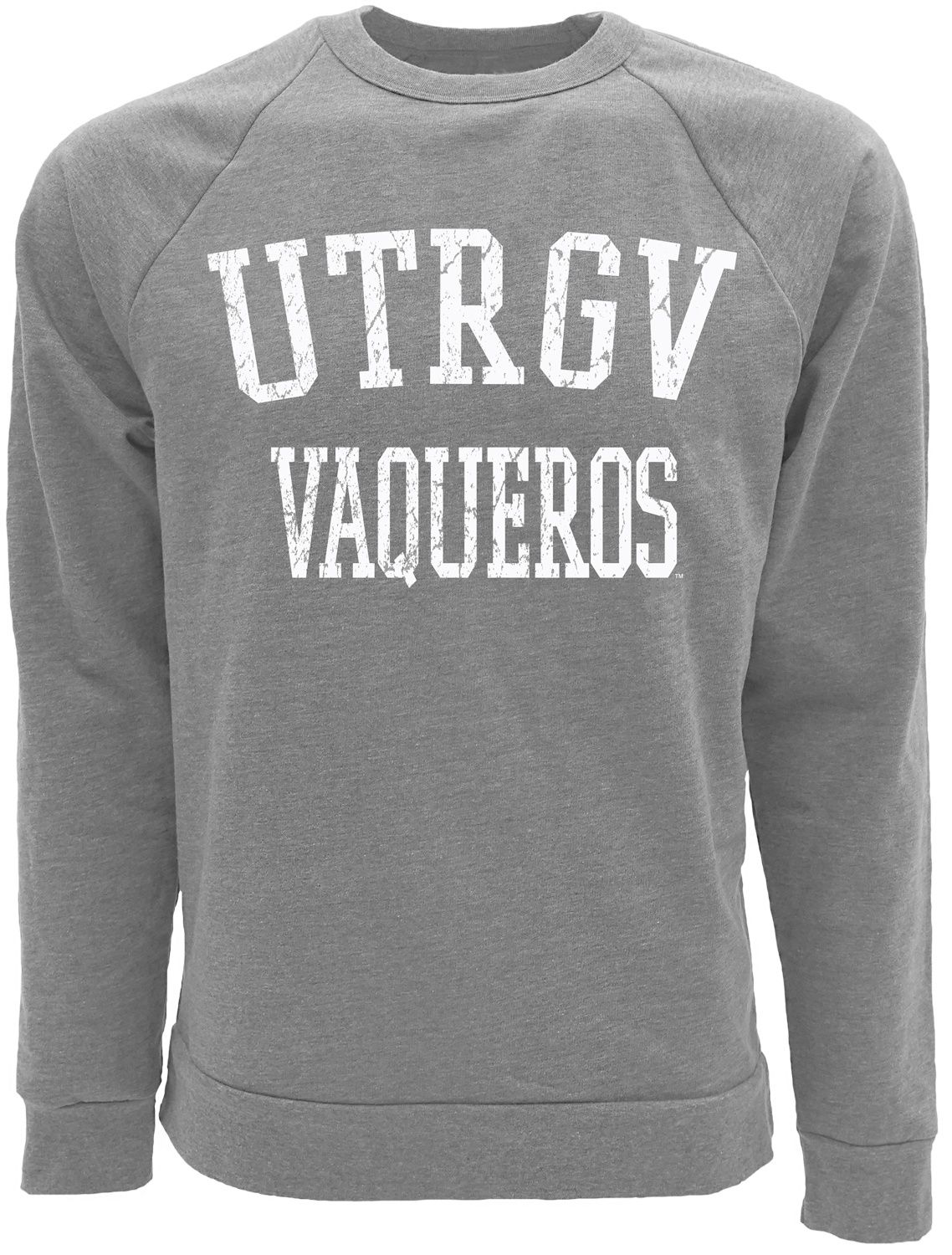 UTRGV Vaqueros Spirit Fleece Crewneck Sweatshirt - Grey