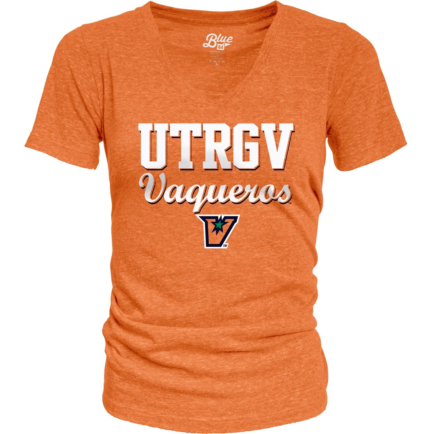 Women&#39;s UTRGV &quot;V&quot; Vaqueros Tri-Blend V-Neck -Orange