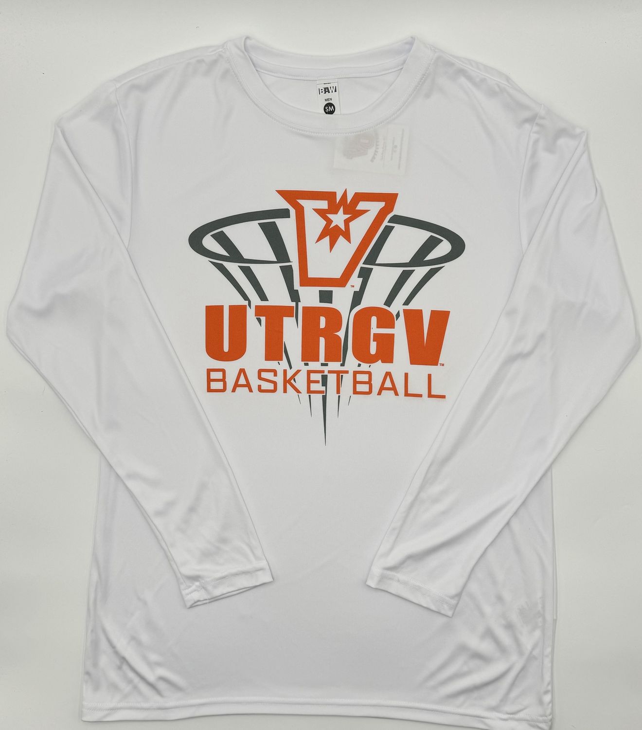 UTRGV Basketball Hoop Long Sleeve Dri-Fit - White