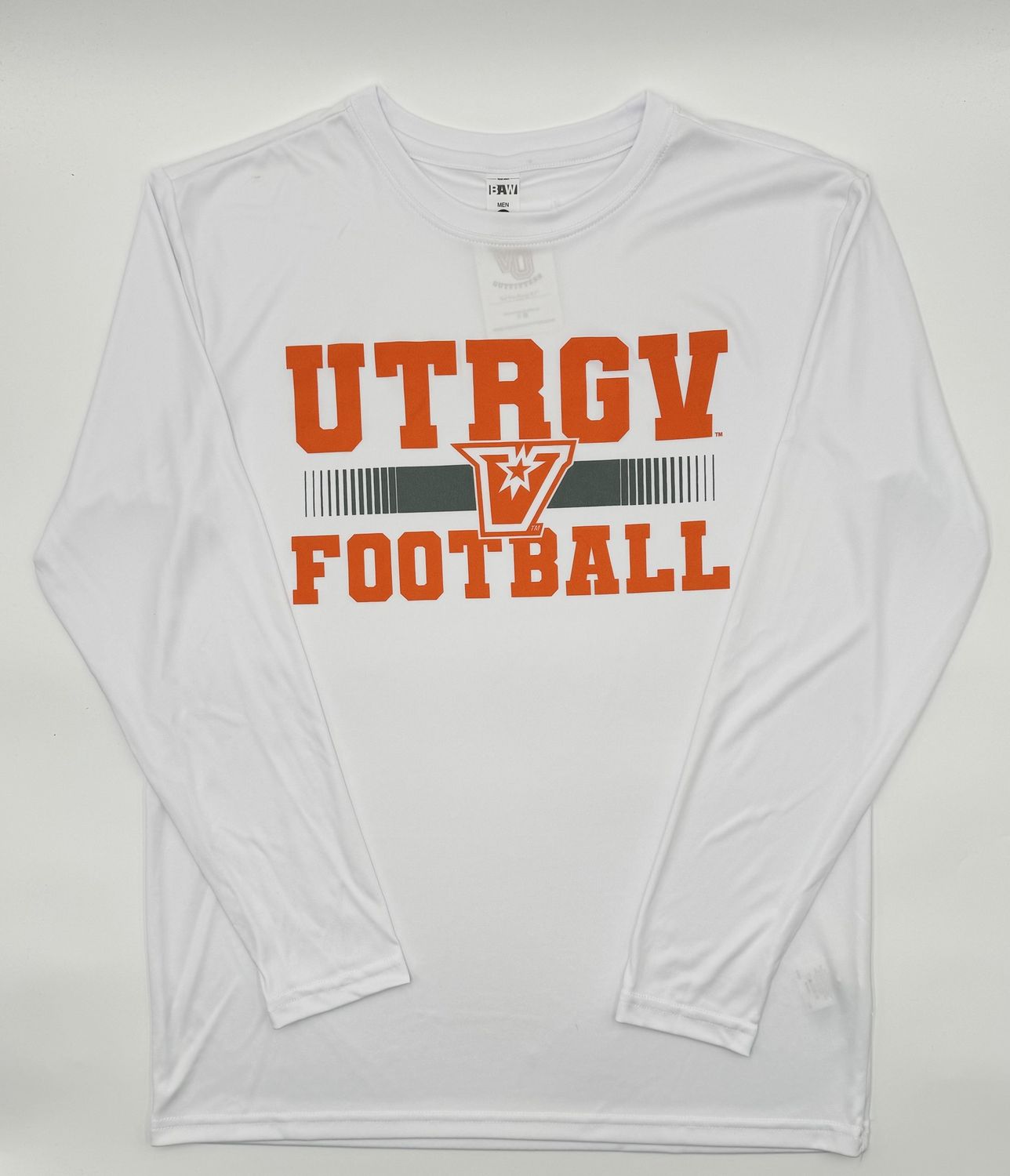 UTRGV Football &quot;V&quot; Stripe long Sleeve- White