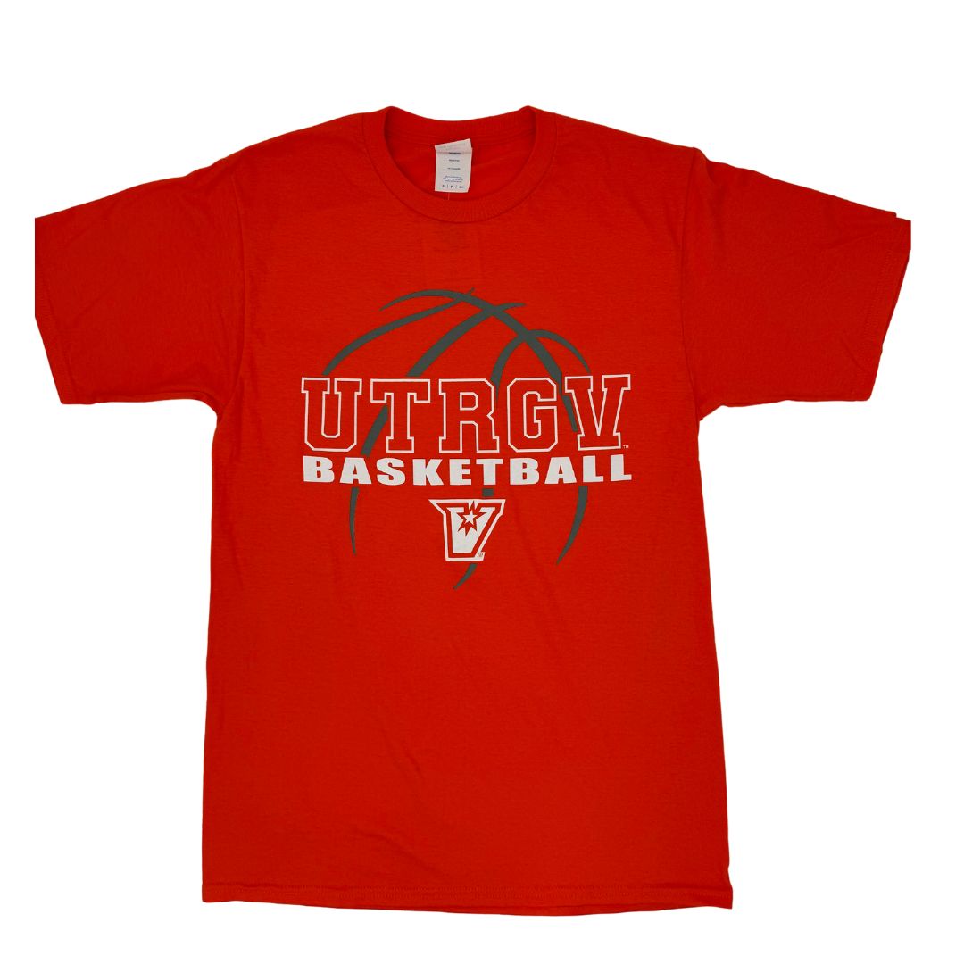 UTRGV Basketball Short Sleeve Tee- Orange