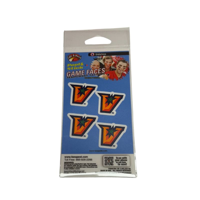 Game Faces Temporary Tatoos - 4 pack