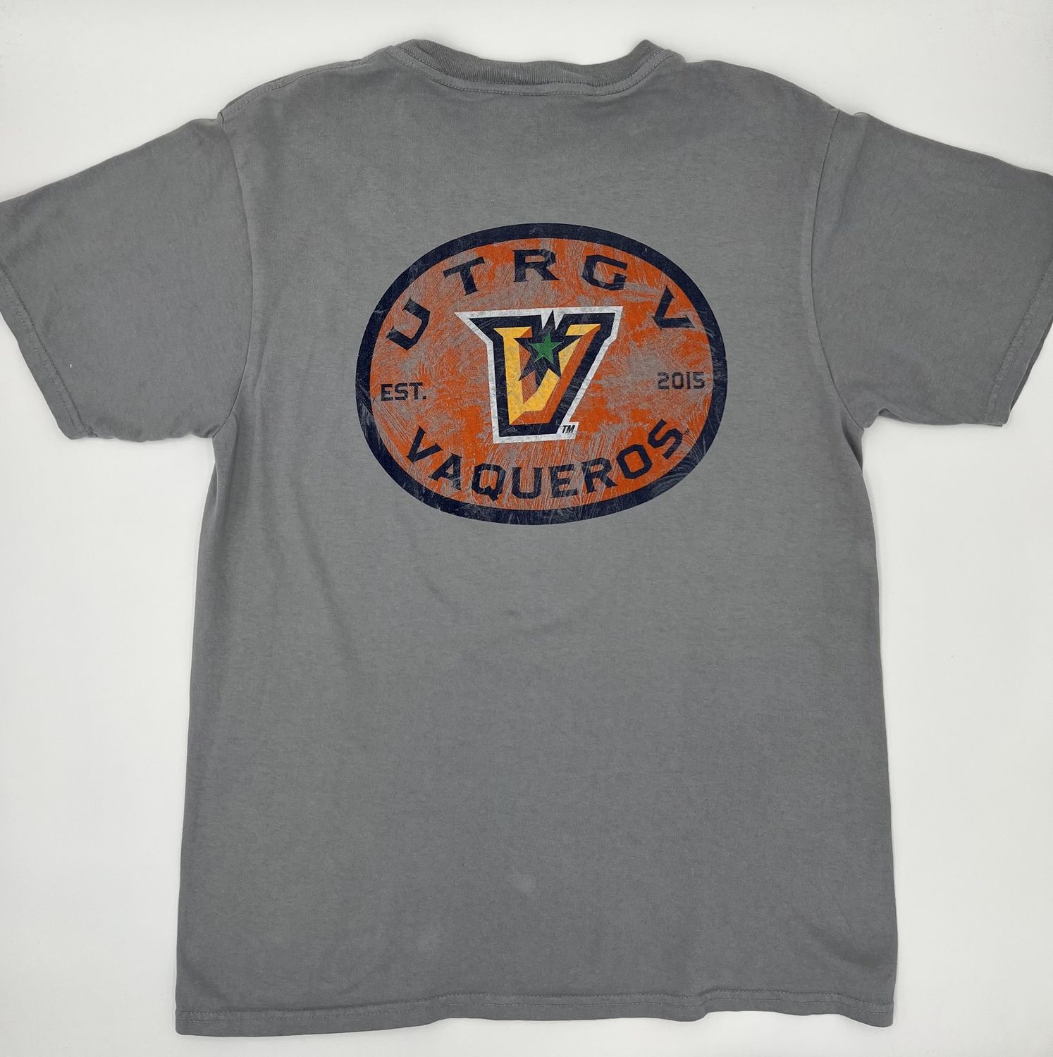 UTRGV Vaqueros Pastimes Soft Ringspun T-Shirt - Steel Grey
