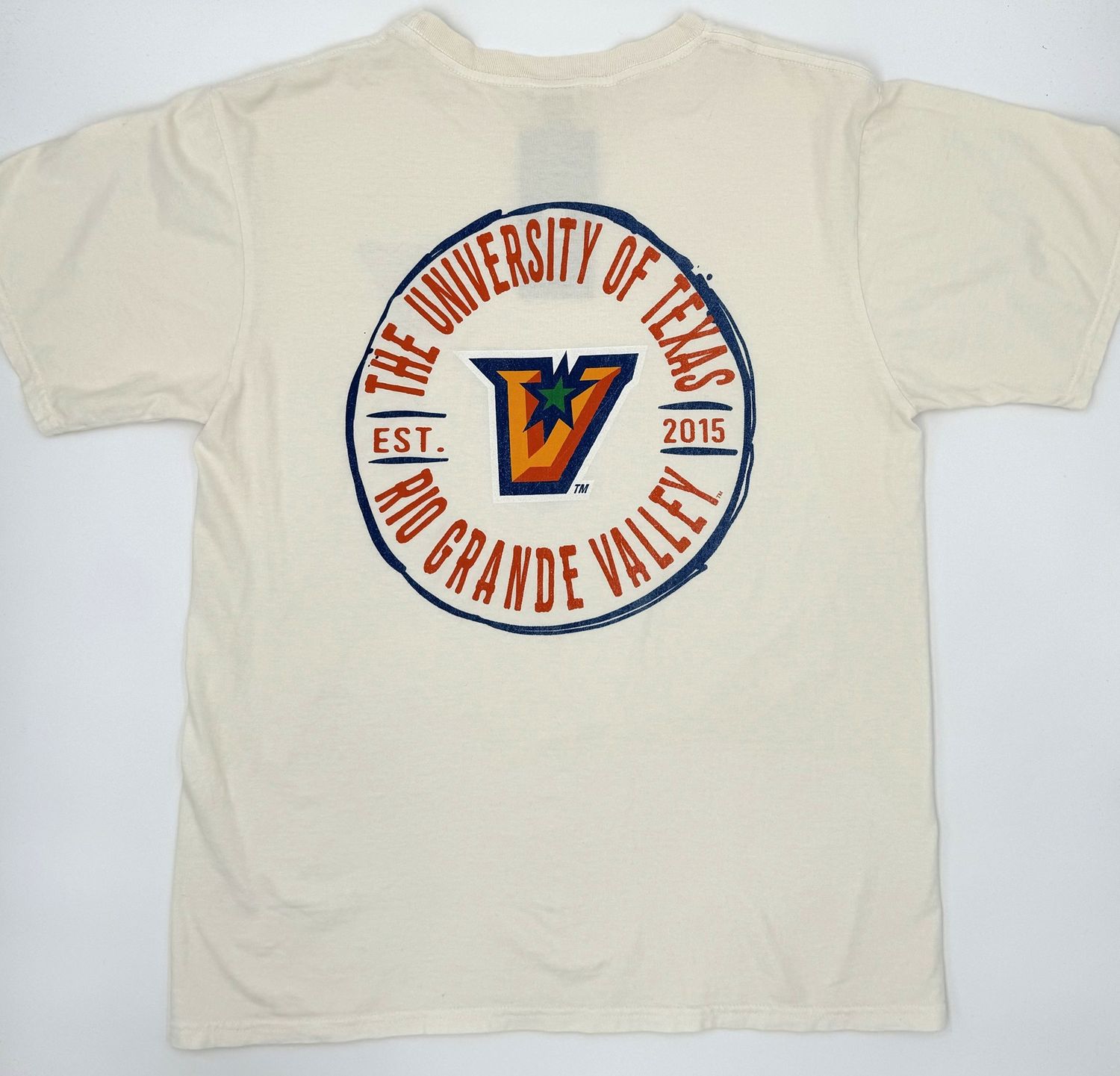 &quot;V&quot; Victory Trace Out Soft Ringspun T-shirt - Ivory