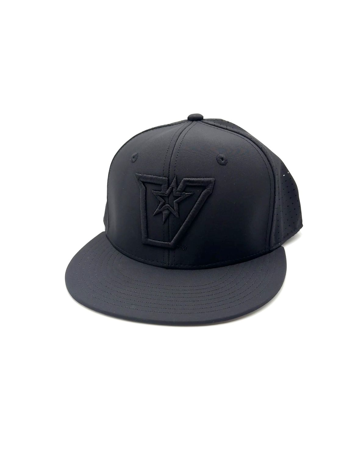 Black on Black Puff &quot;V&quot; Logo EPIC Cap