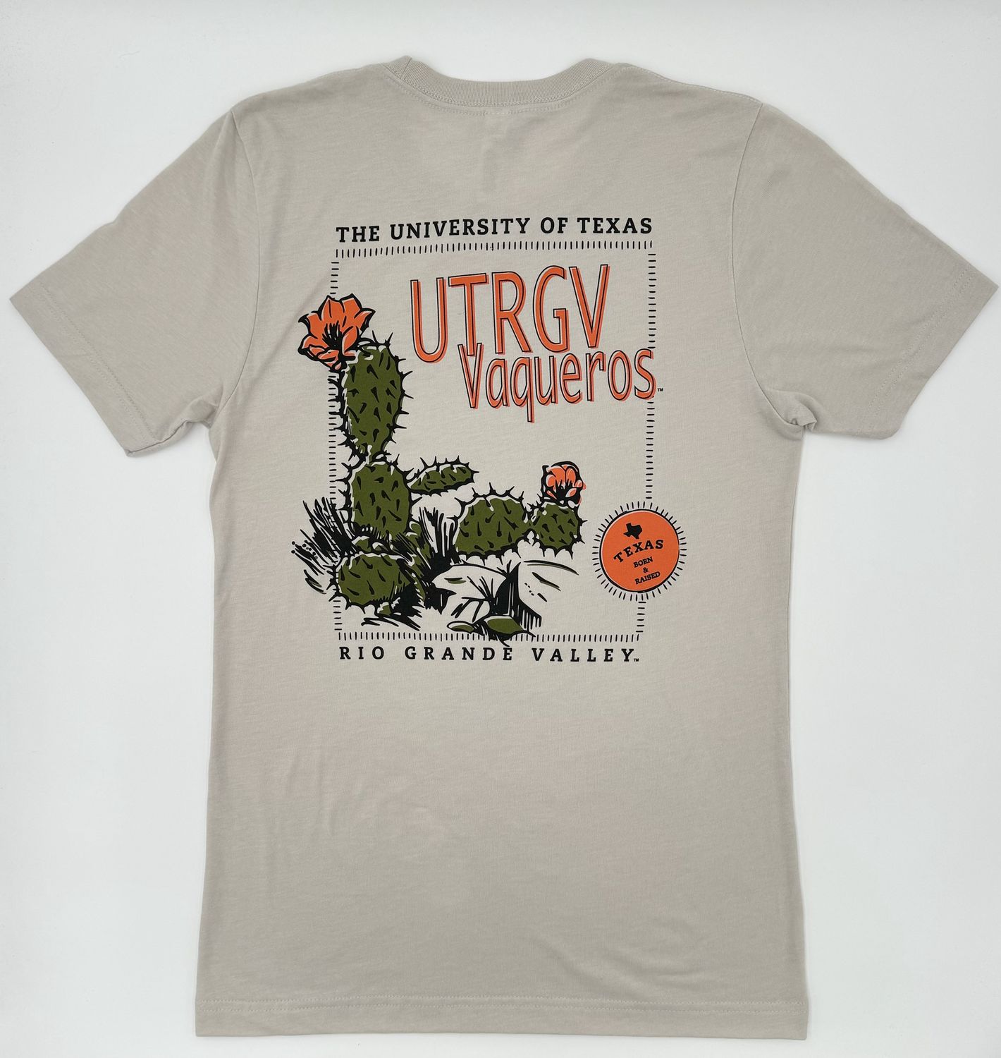 UTRGV Vaqueros Cactus T-Shirt - Heather Dust