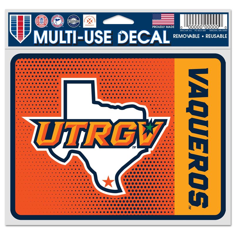 UTRGV Vaqueros 5.5 X 4.25 Decal