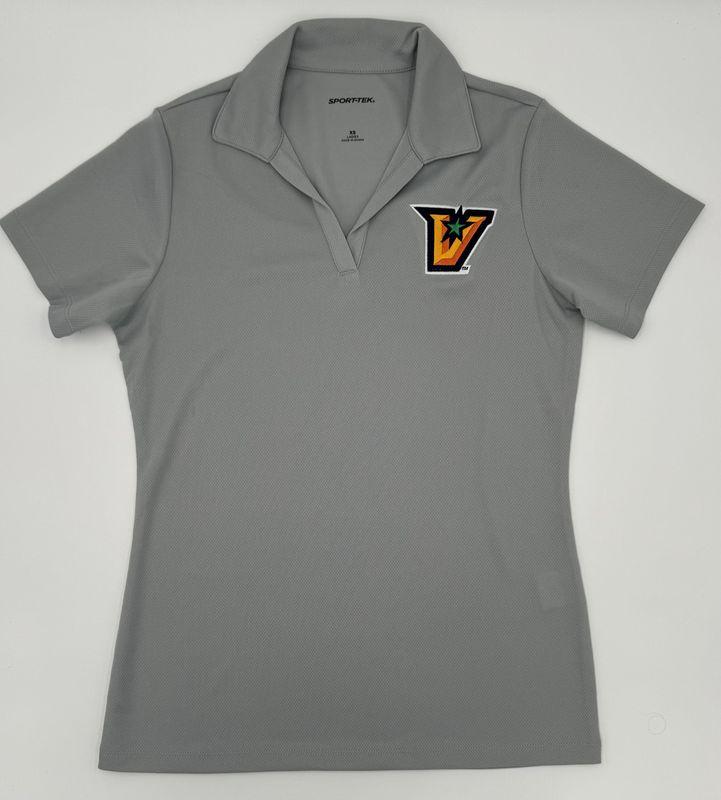 Ladies &quot;V&quot; V-Neck  Polo - Graphite Grey