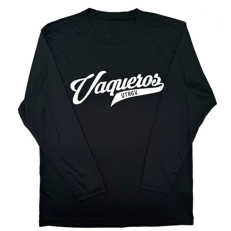 YOUTH VAQUEROS SCRIPT Long Sleeve Dri Fit - Black