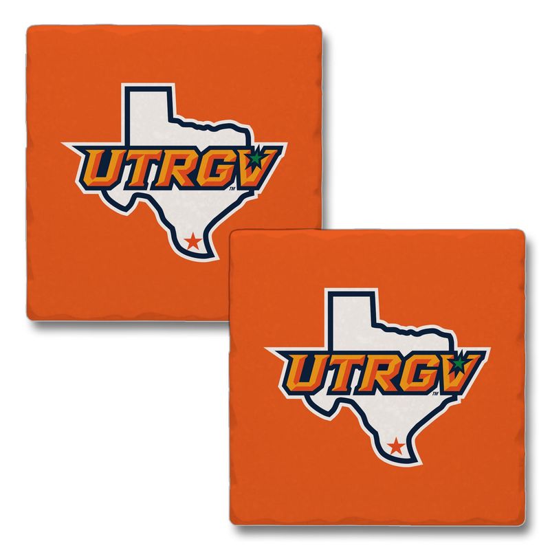 UTRGV/TEXAS 2 Pack Coaster Set
