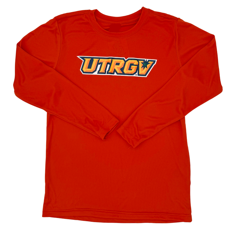YOUTH UTRGV Spirit Logo Long Sleeve Dri Fit - Orange