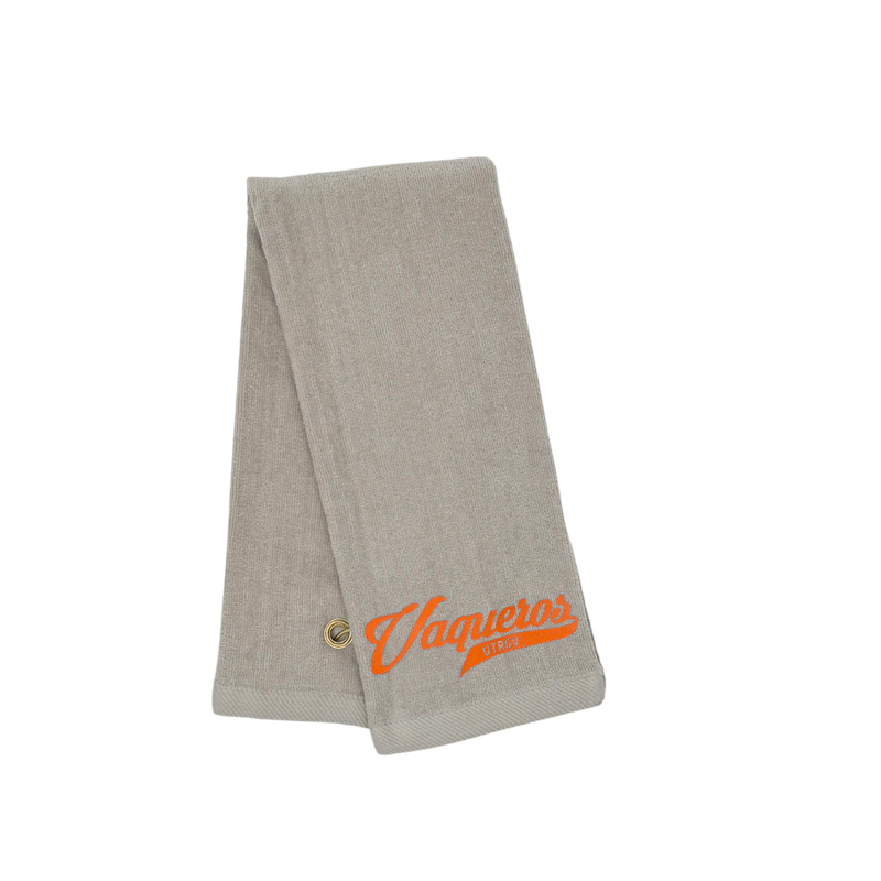 Vaqueros Script Golf Towel - Grey