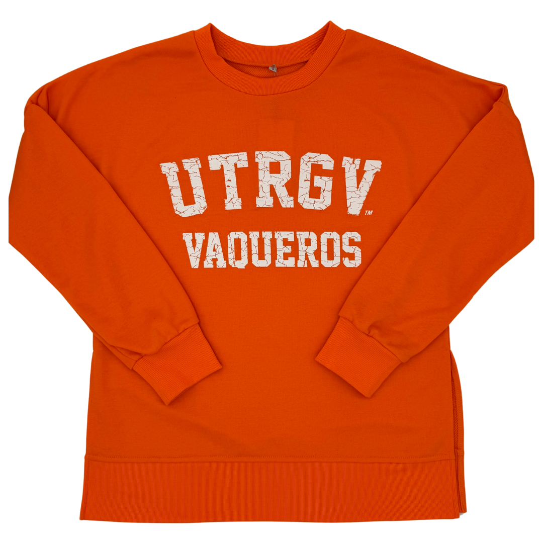 UTRGV Side Split Pullover - Bright  Orange