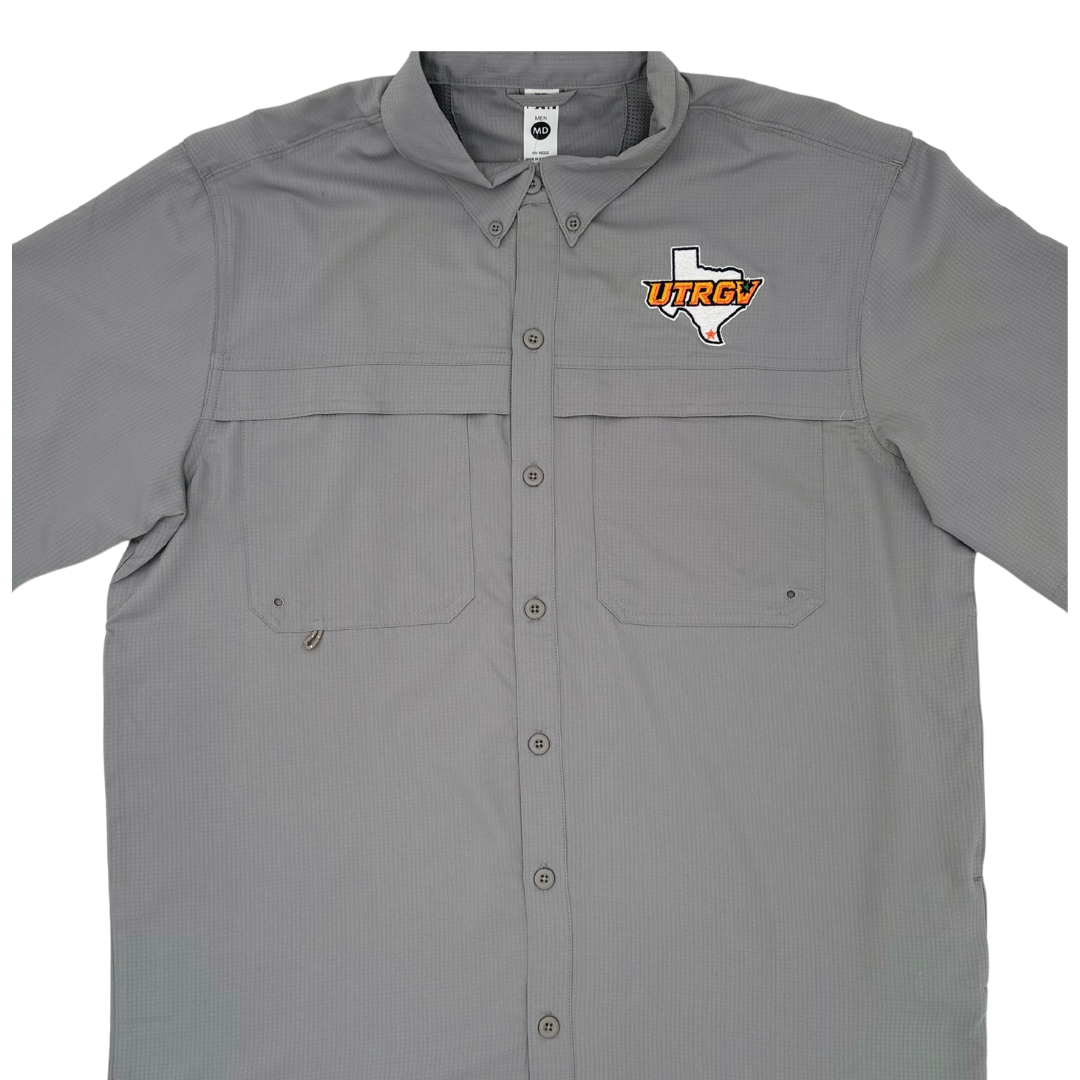 UTRGV/TX Fishing Shirt - Charcoal Grey
