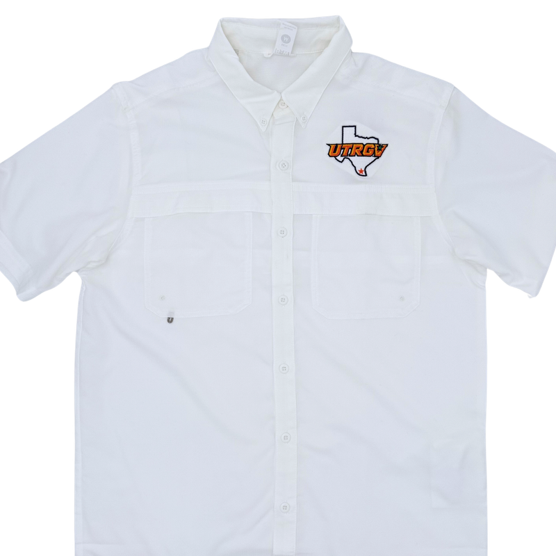 UTRGV/TX Fishing Shirt - White