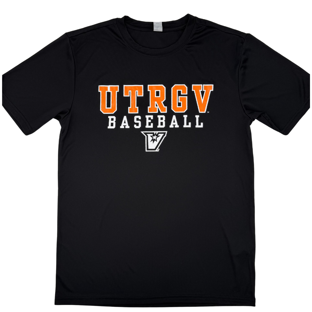 UTRGV Baseball Short Sleeve Dri-Fit - Black