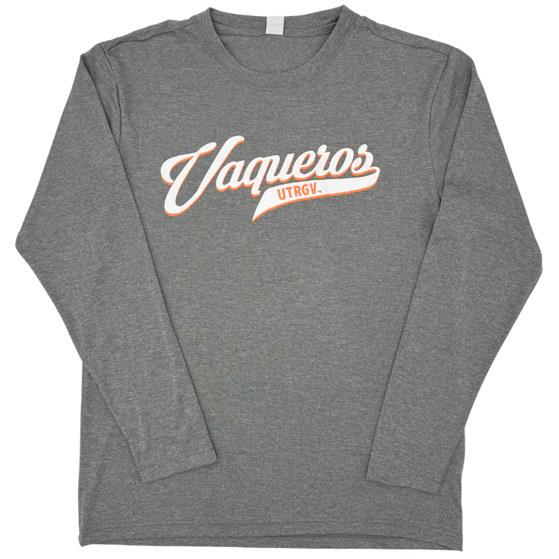 Vaqueros UTRGV Script Long Sleeve - Heather Grey