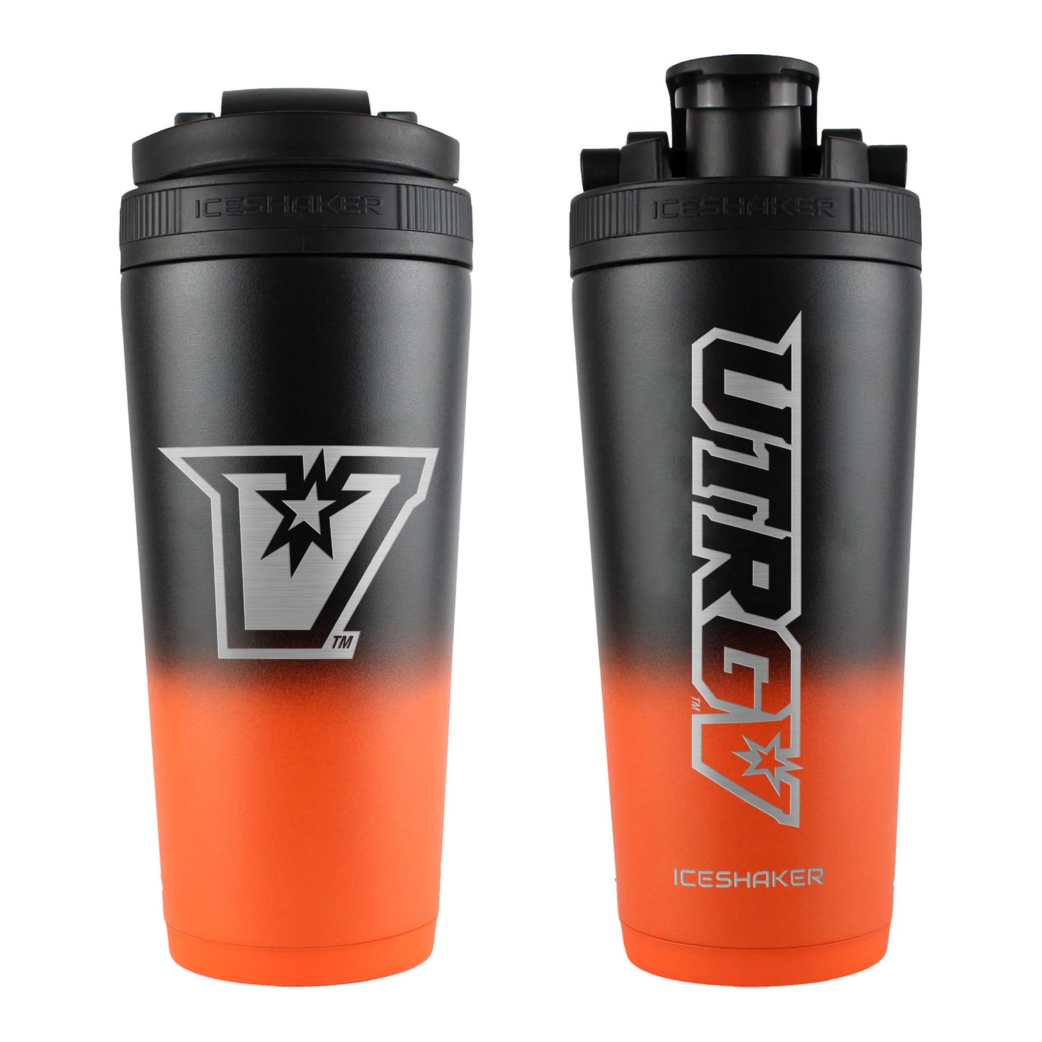 UTRGV Vaqueros 26oz Stainless Steel Ice Shaker - BLACK/ORANGE