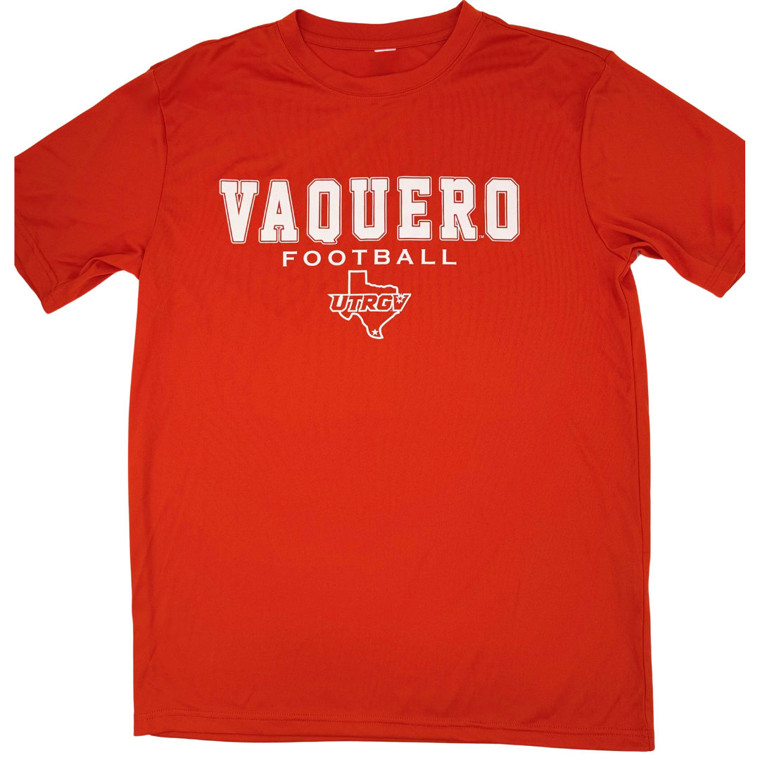 Vaquero Football Short Sleeve DriFit - Orange