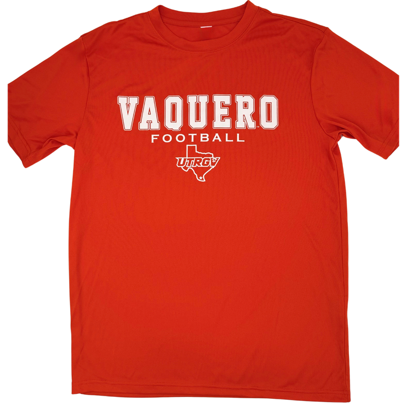 Vaquero Football Short Sleeve DriFit - Orange