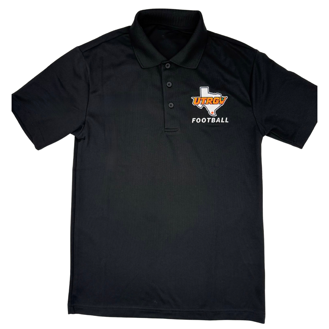 UTRGV / TEXAS Football Polo - BLACK
