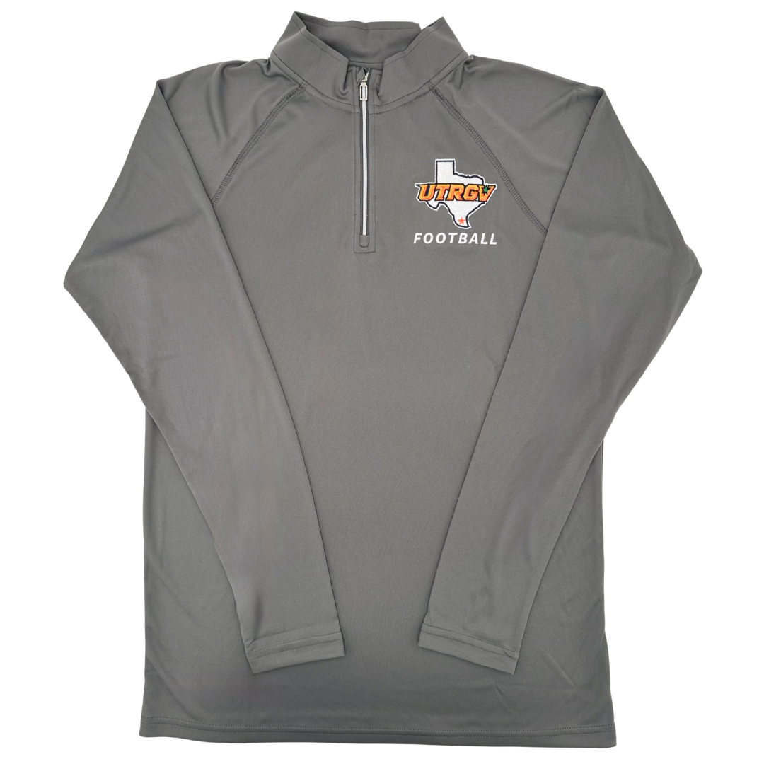 UTRGV Football 1/4 Zip Dri-Fit - Charcoal Grey