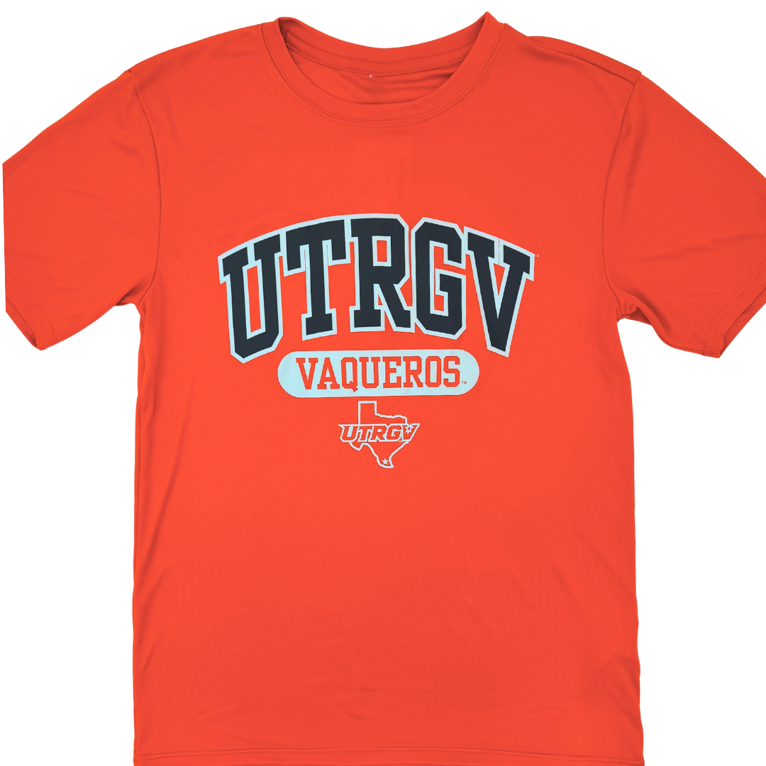 Arched UTRGV Vaqueros Short Sleeve DRI FIT Shirt - Orange