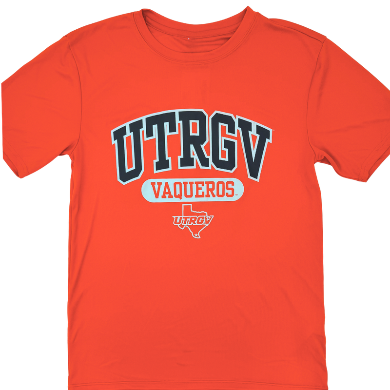 Arched UTRGV Vaqueros Short Sleeve DRI FIT Shirt - Orange