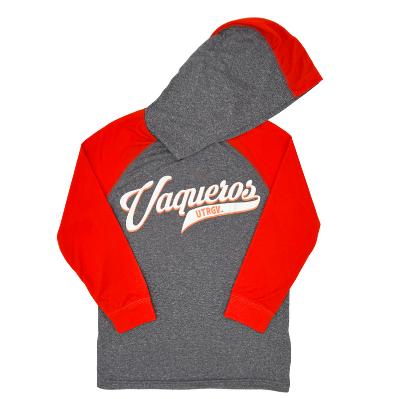 Vaqueros Long Sleeve Hoodie - Orange/Grey