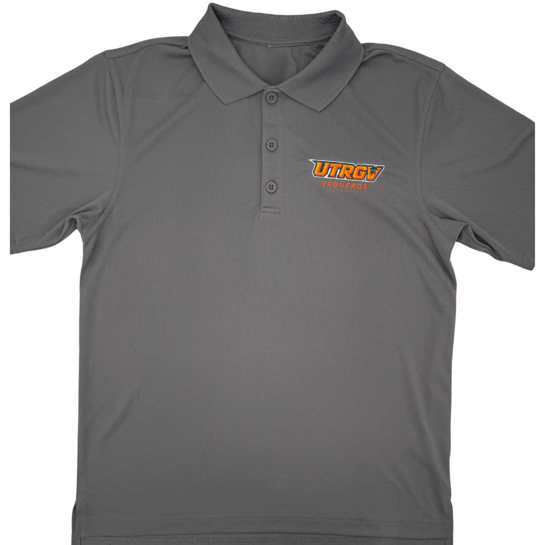 UTRGV Vaqueros Cool-Tek Polo - Charcoal
