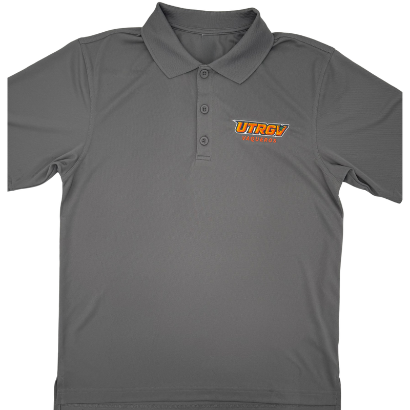 UTRGV Vaqueros Cool-Tek Polo - Charcoal