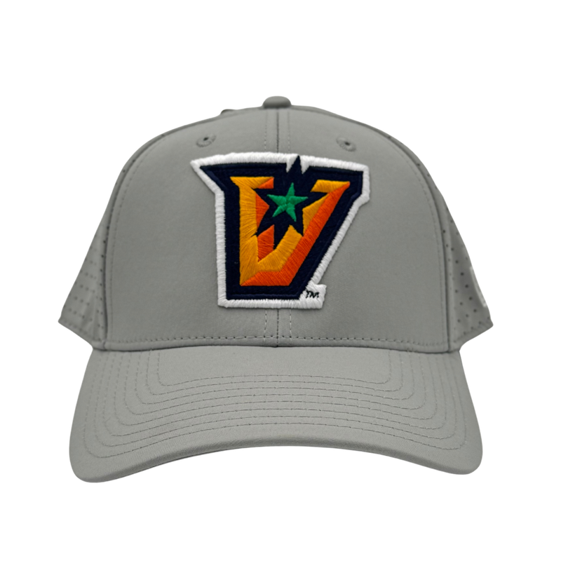 PRECURVED &quot;V&quot; The Game Cap - Grey