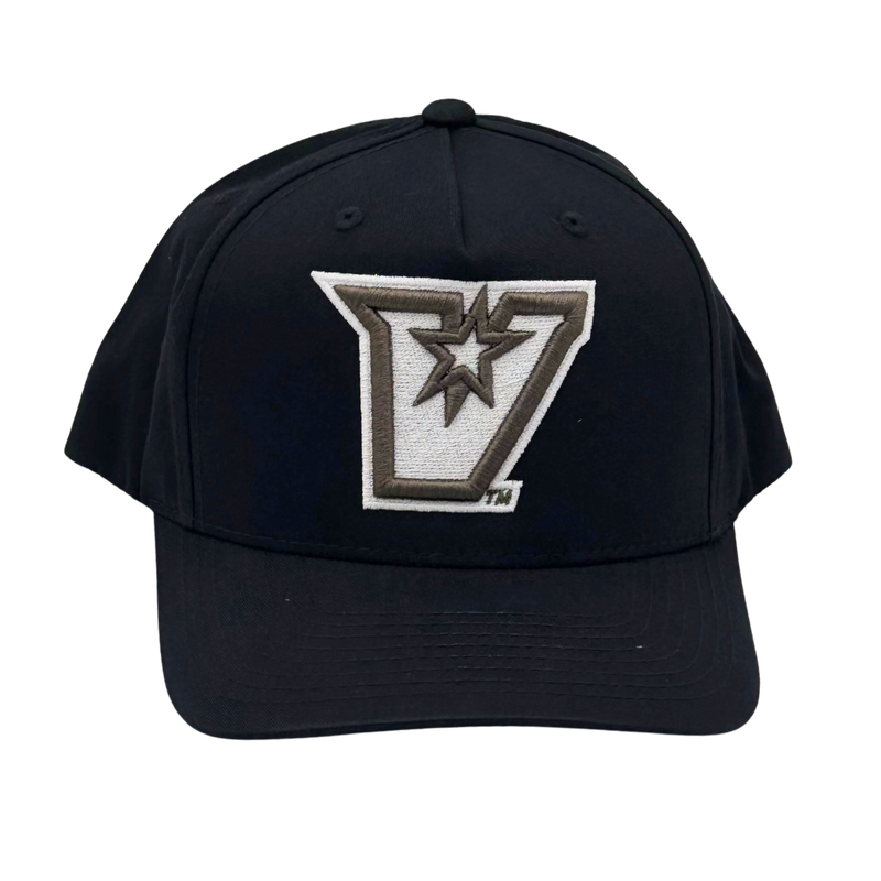 PRECURVED  &quot;V&quot; Logo  Cap - Black