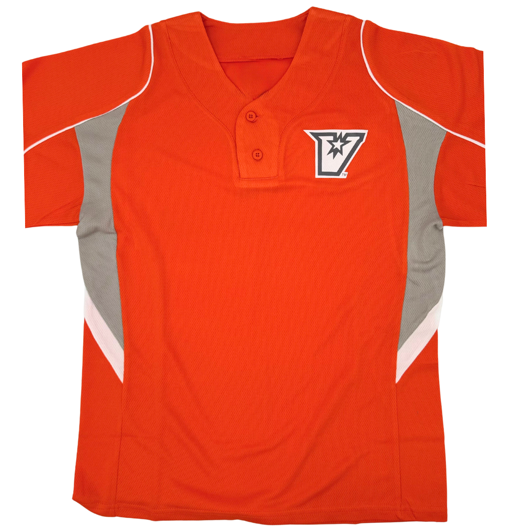 YOUTH ORANGE/GREY/ WHITE 2 Button Jersey