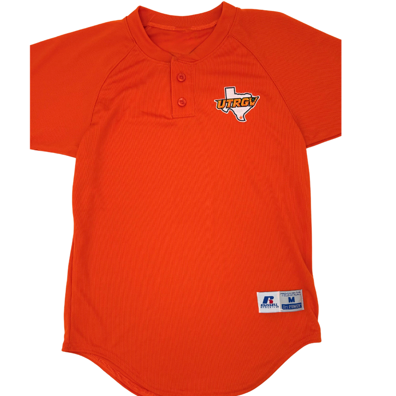 YOUTH Embroidered 2 Button Placket Jersey - Orange
