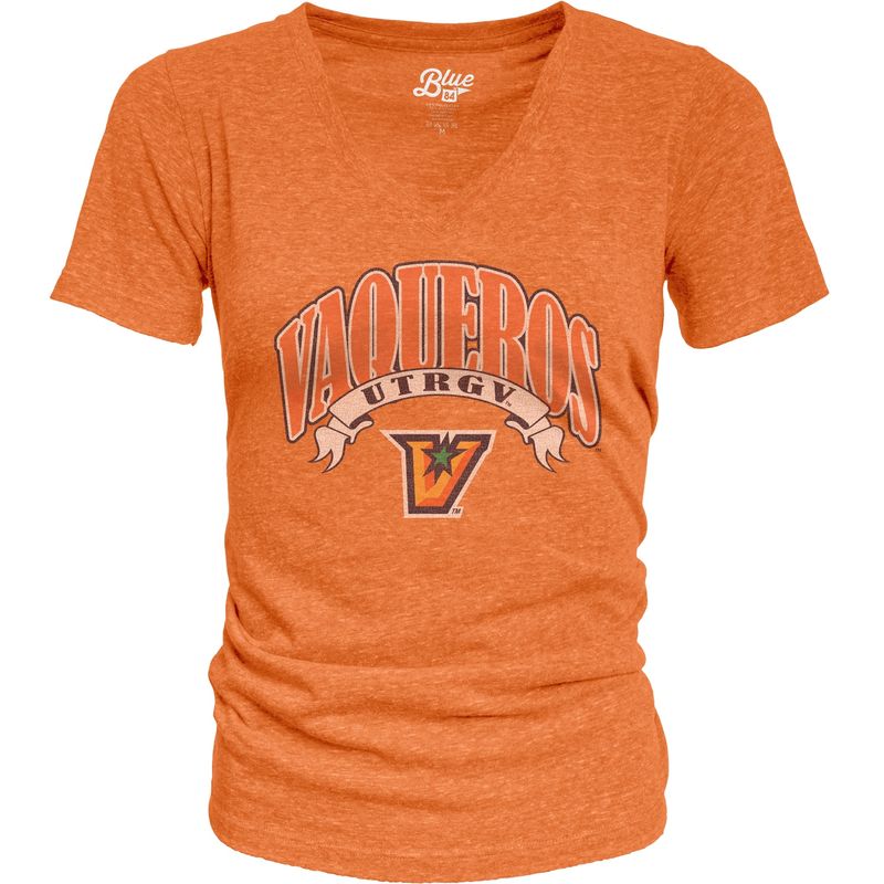 Women&#39;s UTRGV Good Hearted V-Neck- Orange