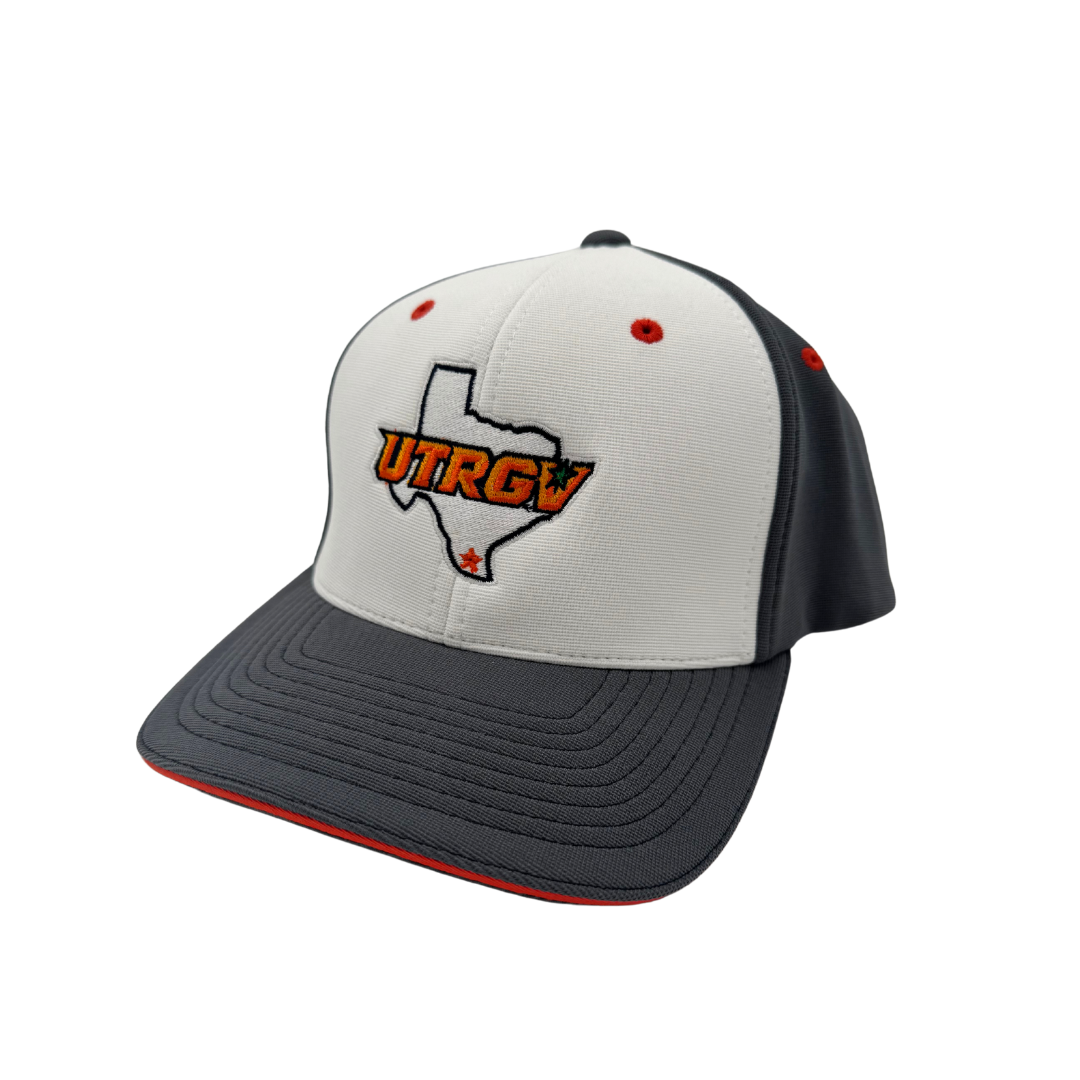 UTRGV/TX Flexfit Cap - WHITE/GAPHITE/ORANGE