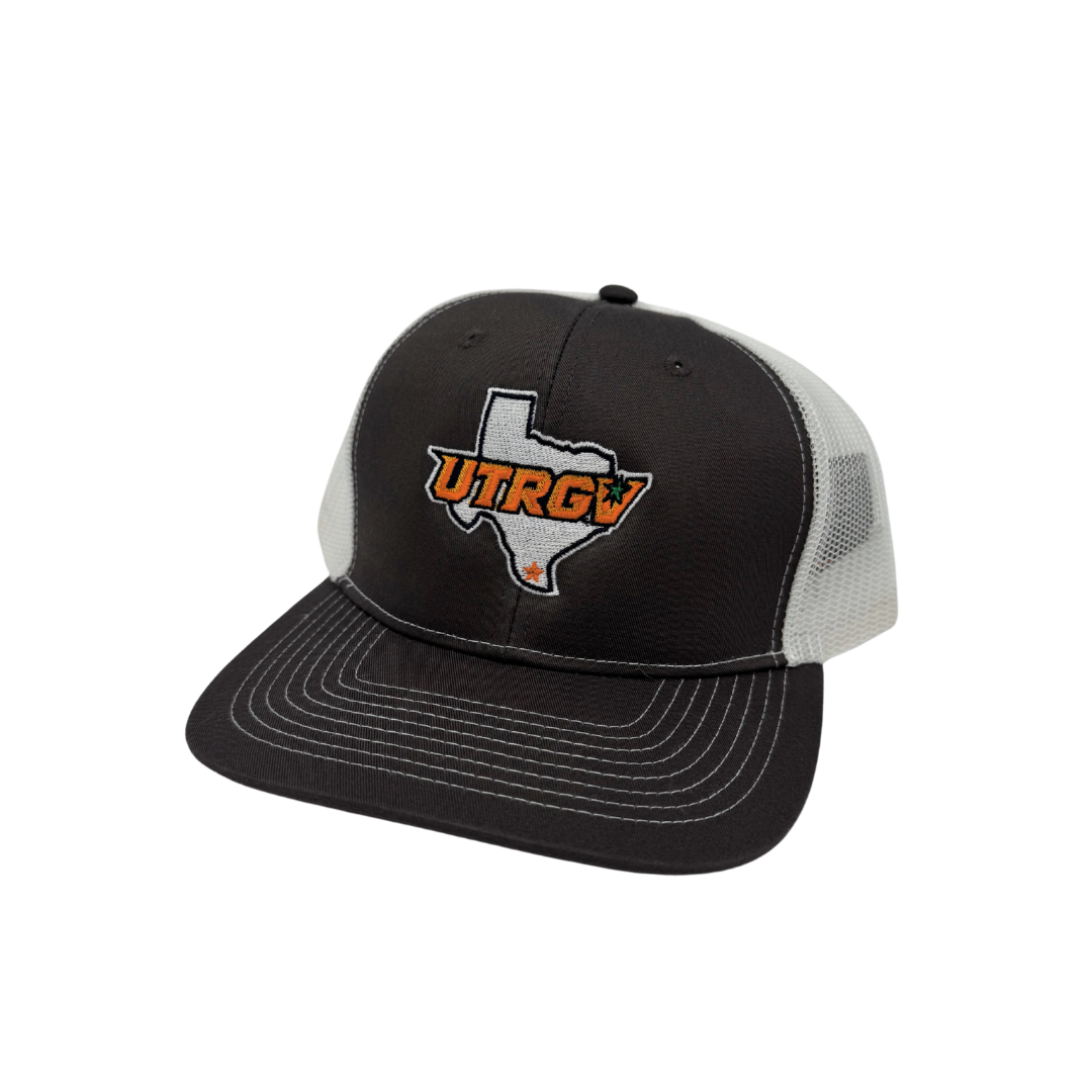 UTRGV / TX Trucker Baseball Cap-Graphite/WHITE