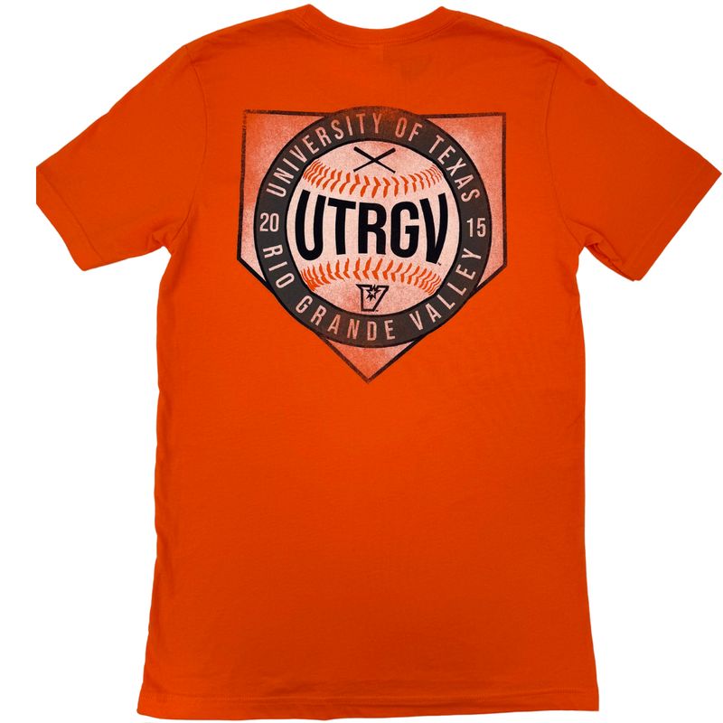 UTRGV Baseball Home Plate T-Shirt - Orange