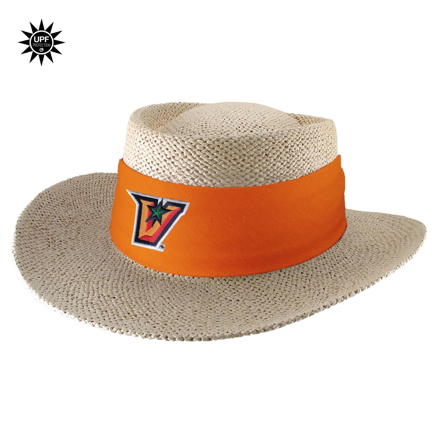 The Tournament Hat - BIRCH Twisted Straw Gambler - Orange