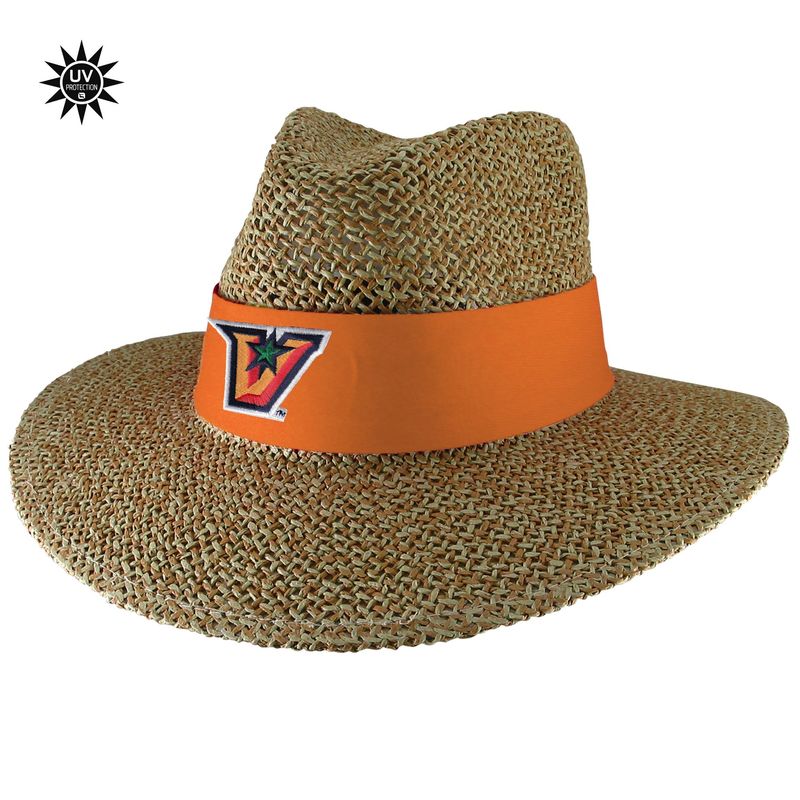 Angler Twisted Straw Safari Hat - Orange Band