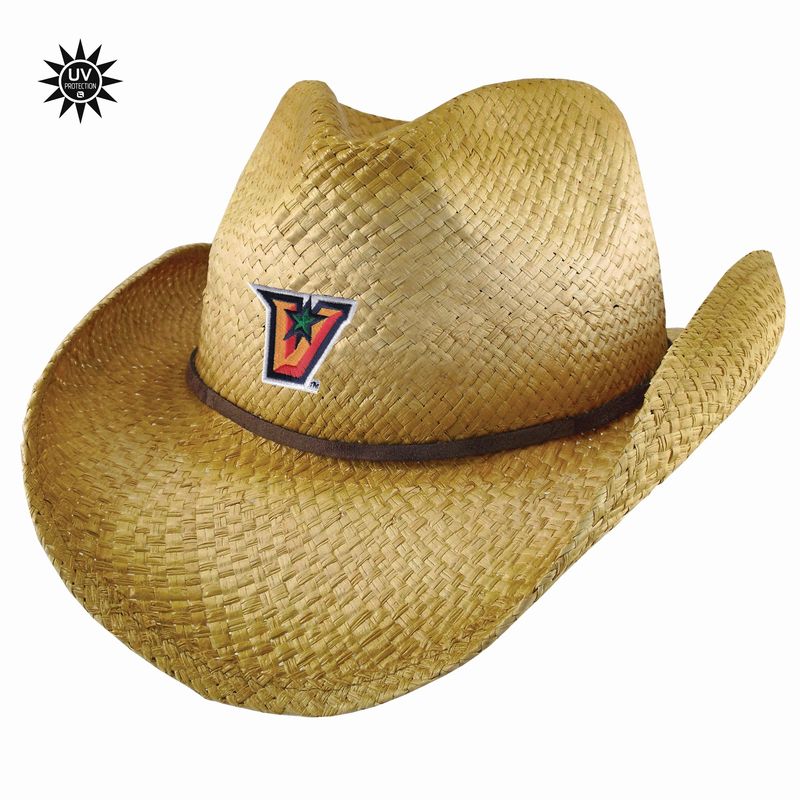 The Wrangler Distressed Raffia Cowboy Hat- V Logo
