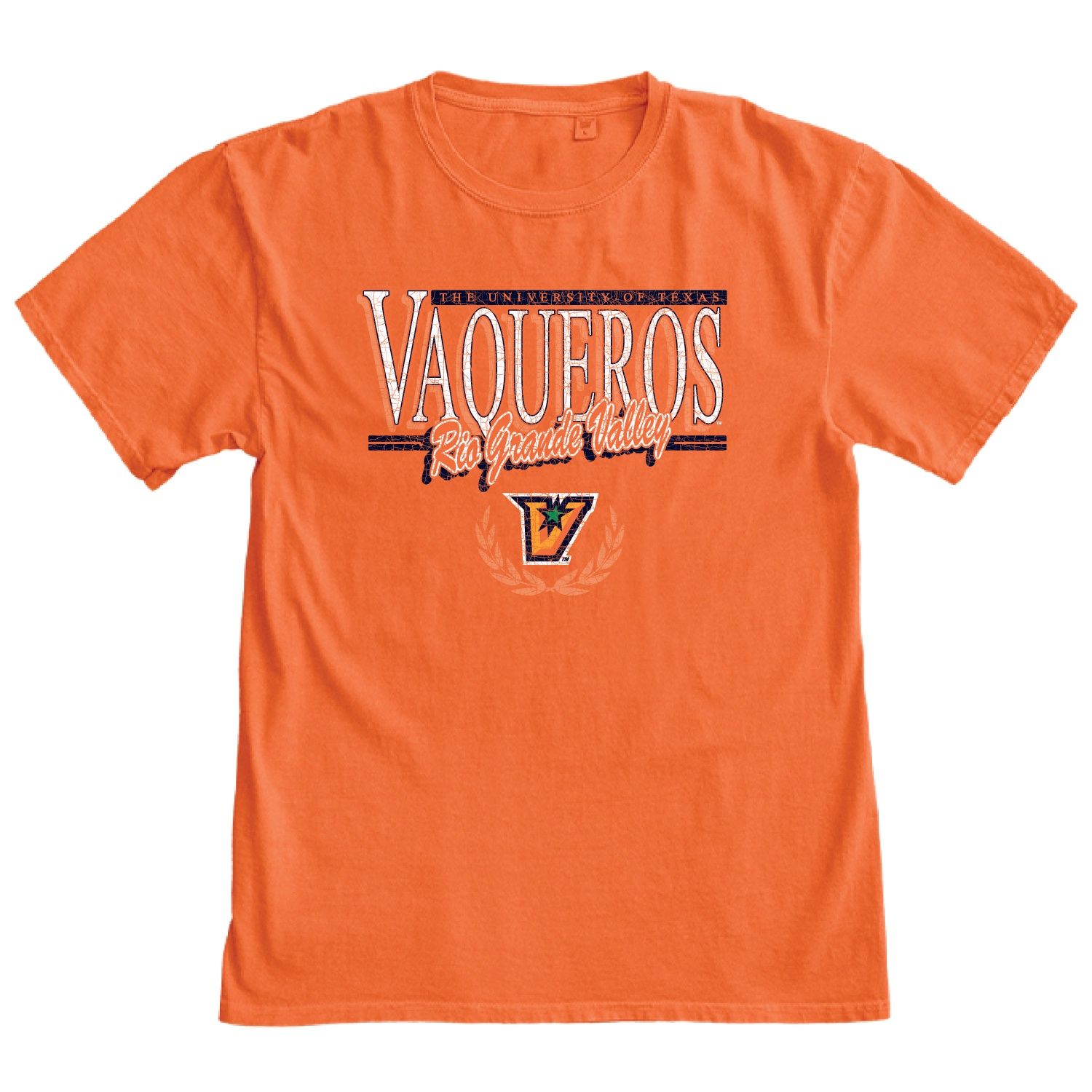 Vaqueros Rio Grande Valley Ringspun T-Shirt-Orange