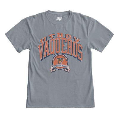 UTRGV Vaqueros Seal Ringspun T-Shirt-Steel Grey
