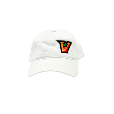 &quot;V&quot; Relaxed Dad Hat - White