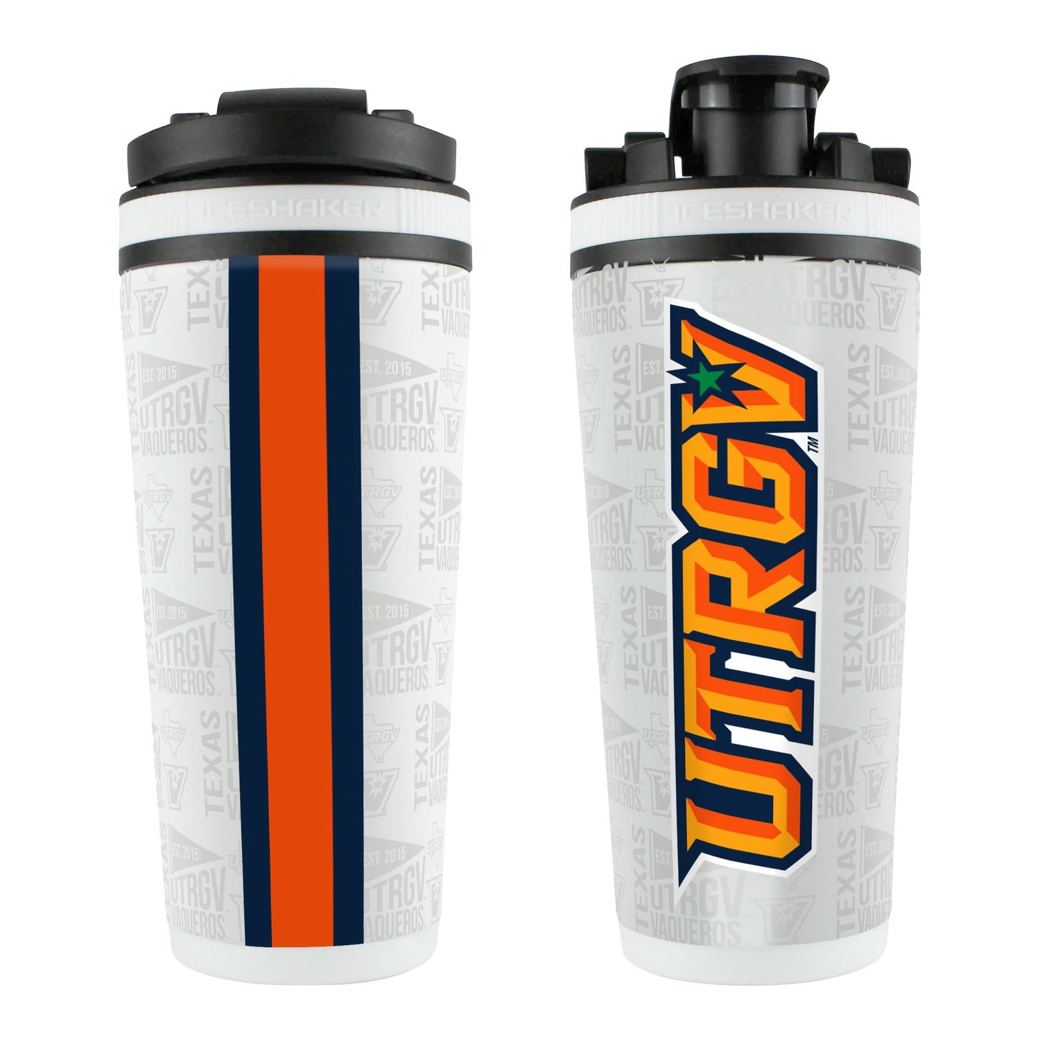 UTRGV 26oz Ice Shaker- White 4D art