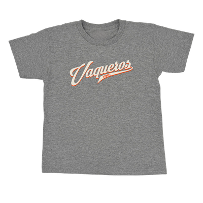 YOUTH Vaqueros Script T-Shirt- Heather Grey
