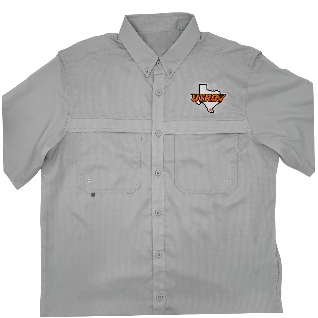 UTRGV/TX Fishing Shirt - Silver Grey