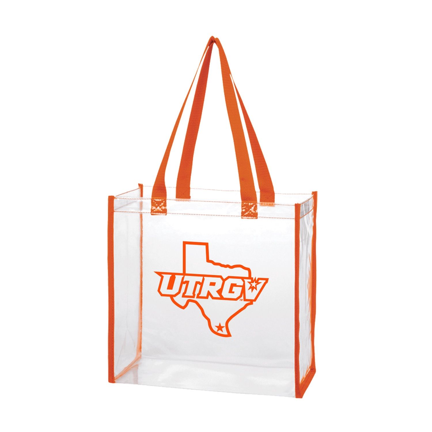 ORANGE UTRGV / TX CLEAR TOTE BAG